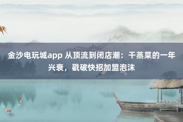 金沙电玩城app 从顶流到闭店潮:干蒸菜的一年兴衰,戳破快招加盟泡沫