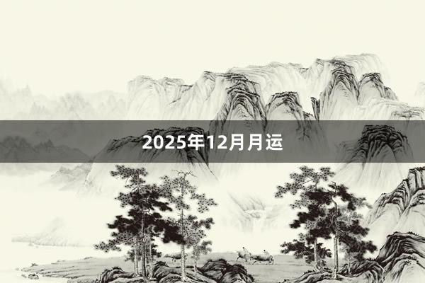 2025年12月月运