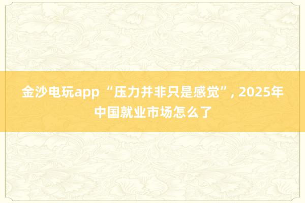 金沙电玩app “压力并非只是感觉”， 2025年中国就业市场怎么了
