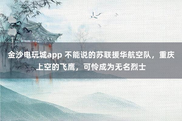 金沙电玩城app 不能说的苏联援华航空队，重庆上空的飞鹰，可怜成为无名烈士