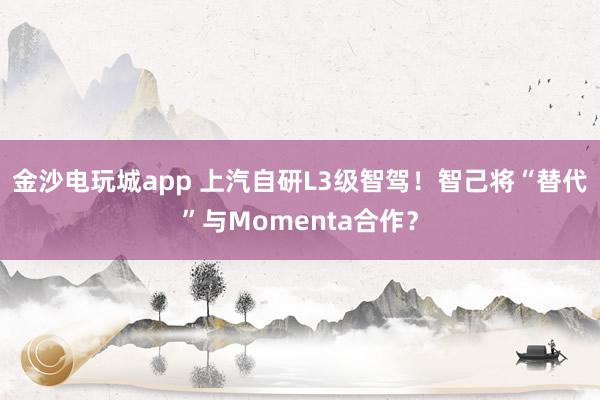 金沙电玩城app 上汽自研L3级智驾！智己将“替代”与Momenta合作？
